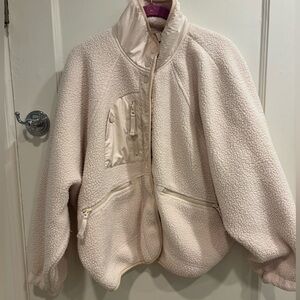 FP Movement by Free People Cream Teddy Jacket